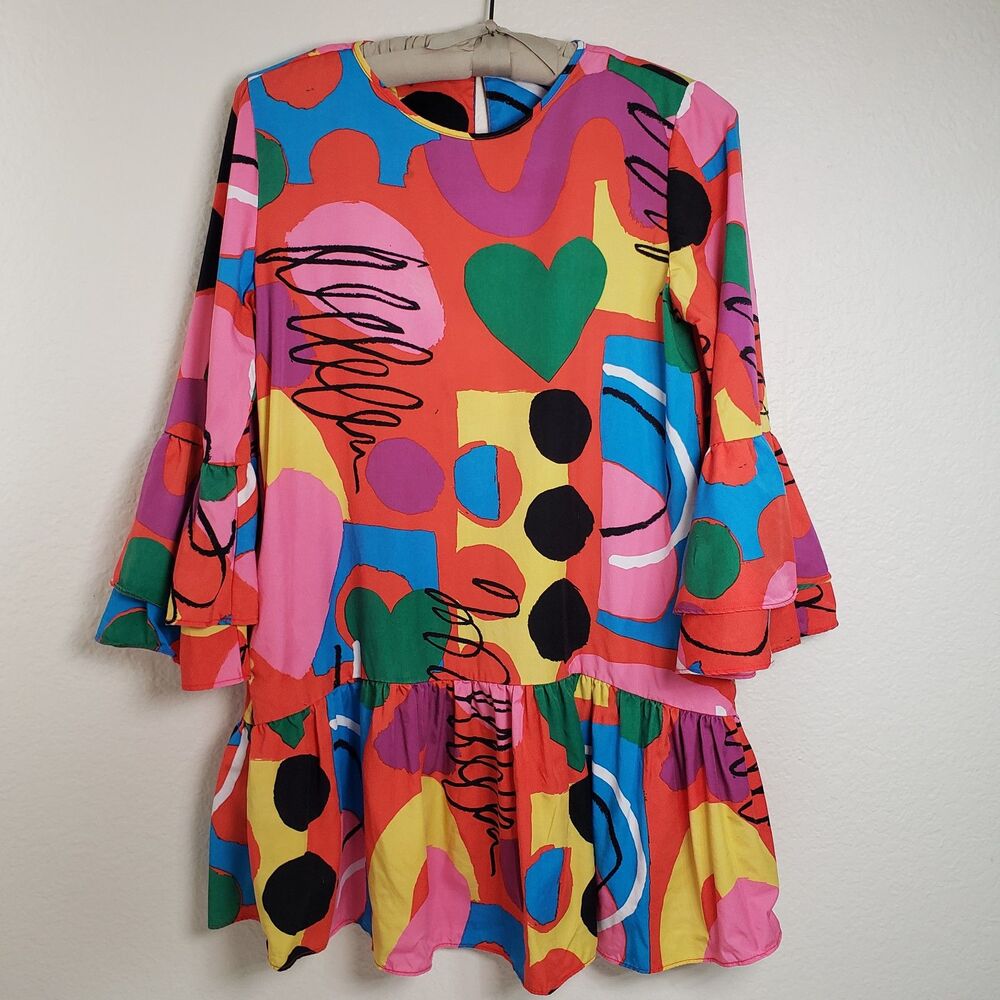 Colorful Abstract Stella McCartney Dress Size 14